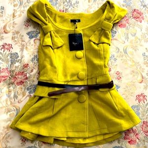 Ryu Womens Sleeveless Blouse Yellow NWT